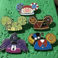 2025 Disney’s Ear Hats Hidden Disney Wave B Pin Set ~ Full set of 5!