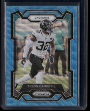 2023 Panini Prizm Tyson Campbell Blue Wave Prizm /199 #140 Jacksonville Jaguars
