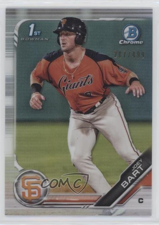 2019 Bowman Chrome Prospects Refractor 207/499 Joey Bart #BCP-50 0v4e