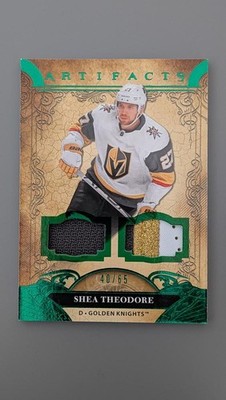 2021-22 Upper Deck Artifacts Emerald Material Relics Shea Theodore /65 Jersey