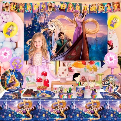 Rapunzel Kinder Deko Mädchen Disney Geburtstagsdeko Geschirr Ballons Teller