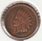 US Rare Old West 1906 Indian Head Penny Coin American Collection Shield Cent USA