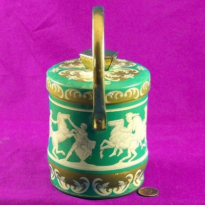 Vintage Tin Empty Riley's Toffee Candy Metal Box Can With Handle Container UK