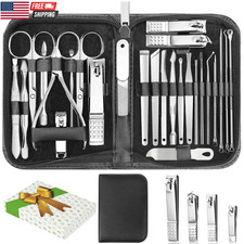 Nail Clippers Set, 26 Piece Manicure Set  Pedicure Kit, Stainless Steel Fingern