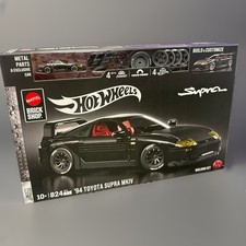 Mattel Brick Shop Hot Wheels '94 Toyota Supra MKIV 824pc Set Metal Parts NEW