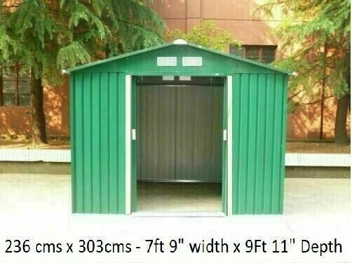 Metal Garden Shed 6 X 4, 8 X 4, 8 X 6, 10 X 8 Garden Storage WITH FREE BASE New