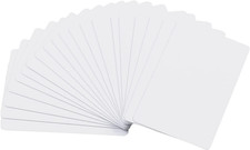 20 Pack Premium Blank PVC Cards, CR80 30 Mil Graphic Quality White Plastic Card