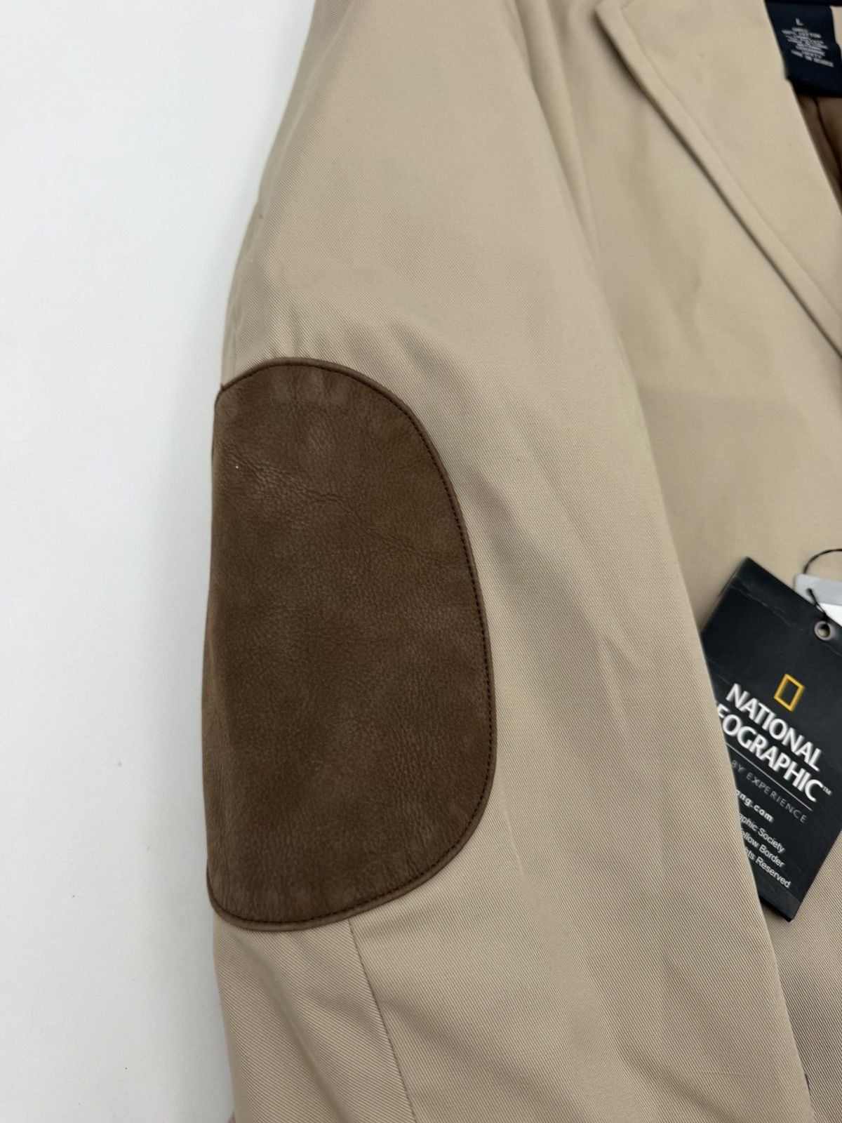 National Geographic Travel Jacket Men’s L Blazer Patches Field Pockets NWT New image 3