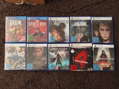 Playstation 5 Spielesammlung, 10 Spiele, gebraucht, sehr guter Zustand.
