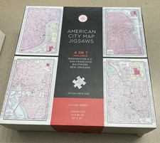 Professor Puzzle American City Map Jigsaw Puzzles Set of 4 1000 Pieces Each NEW