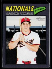 2026 Topps Heritage - Jacob Young Dark Gray Border #279 Washington Nationals