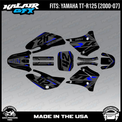 Graphics Kit for Yamaha TTR 125 (2000-2007) TTR125 Lethal Series - Blue Shift