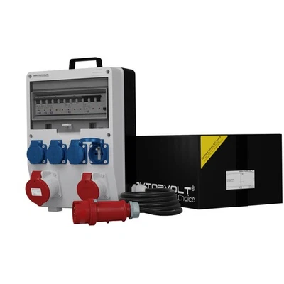 Stromverteiler TD-S/FI 16A 32A 4x230V franz/belg System 5x4mm2 SKH Doktorvolt - Bild 1 von 4
