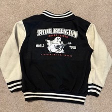 True Religion - Kids Size 7 - Varsity Jacket - Wool Blend - Black/White