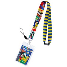 Mickey And The Gang Disney Striped Lanyard Blue