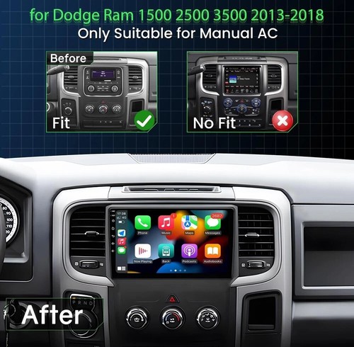 Car Radio Accessories for Dodge ram 2013-2018:1500 2500 3500-2+64GB Stere - Picture 11 of 11