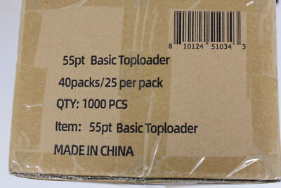 (1000) Humongous Hoard 3'' x 4'' Basic 55Pt Thick Top Loaders Case