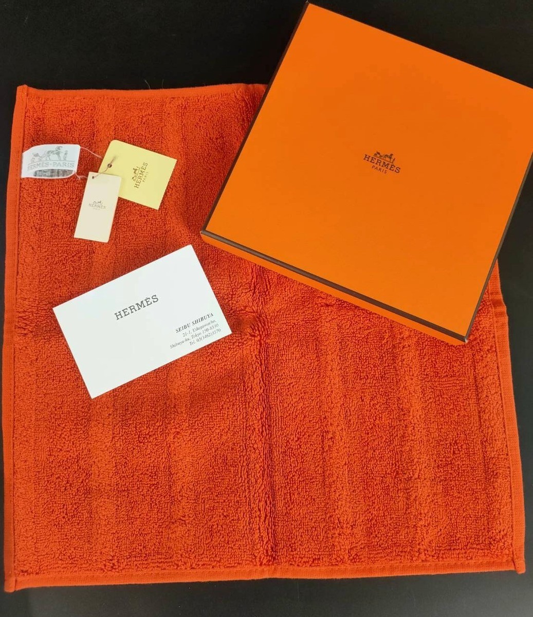 set of 2 HERMES Towel handkerchief Avalon Carre H logo Hand Towel
