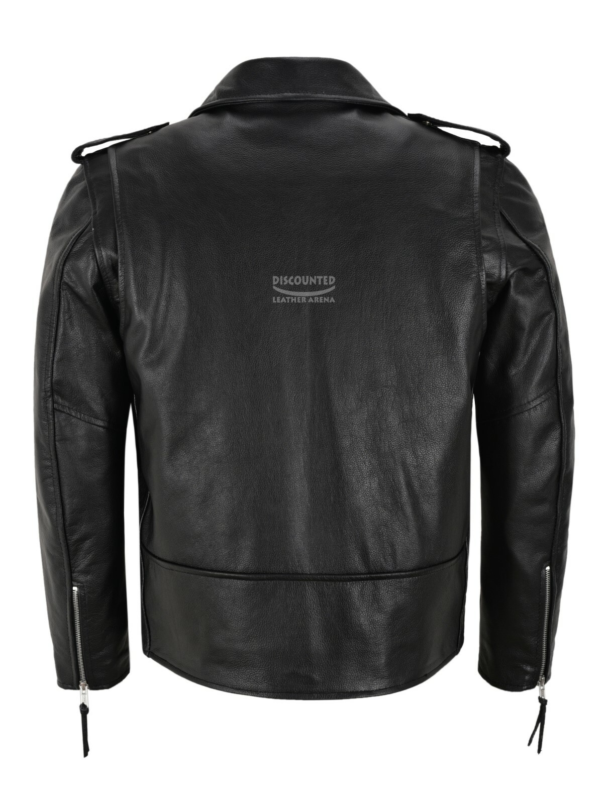 Mens Biker Jacket BRANDO Motorbike Cowhide Fashion Biker Leather Jacket