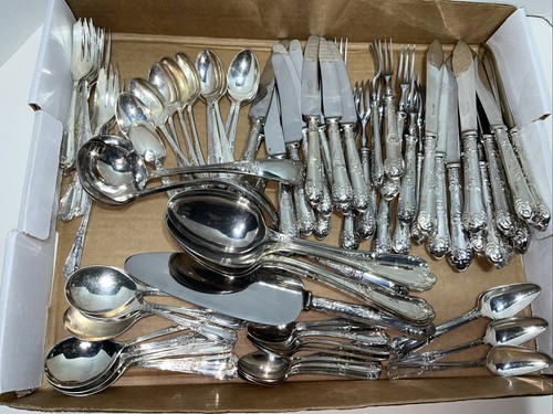 Sheffield silver plate flatware Cutlery Huge Set 190 Pieces - Picture 6 of 10