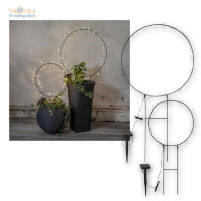 Solar LED Leucht-Ring BARLUMI Ø40/60cm Kreis-Dekoration für Außen & Innen Garten