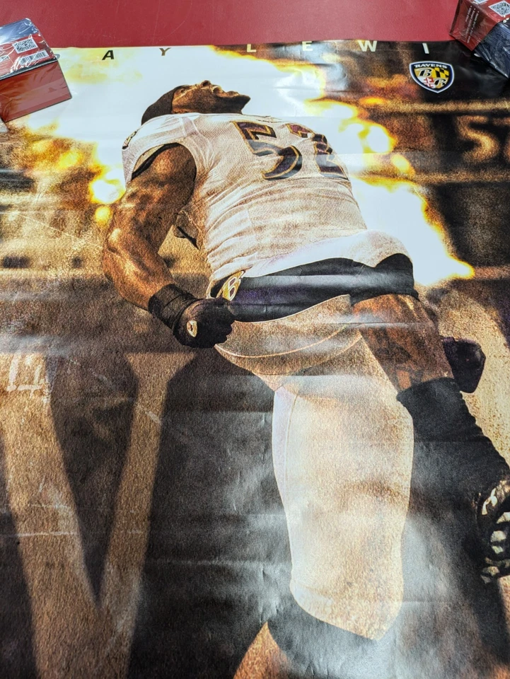 Póster de celebración de la zona final de Ray Lewis de los Baltimore Ravens 22x34 NUEVO Foto 2 de 3