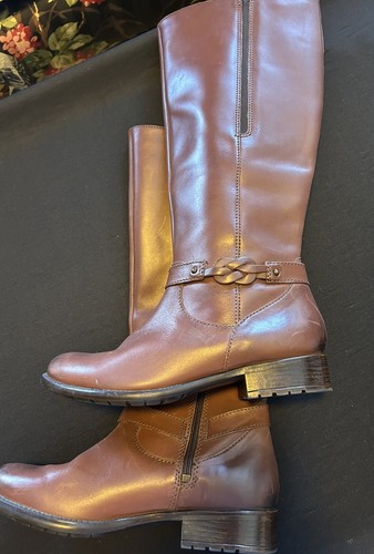 Clarks Knee High Boots Plaza Market, Zip Side Cushioned Insole, Beautiful - Picture 3 of 15