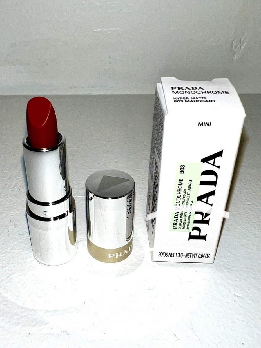 Prada Monochrome B03 MAHOGANY Hyper Matte Mini Lipstick 0.04 Oz