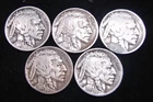 1916-D BUFFALO NICKELS *LOT OF 5 COINS*