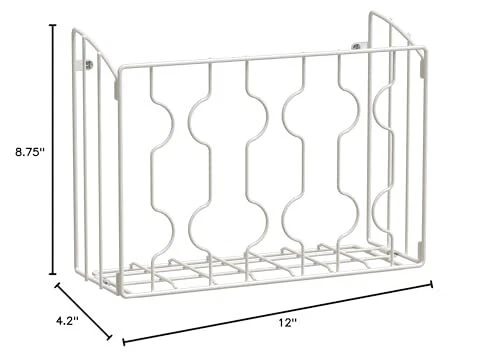 SimpleHouseware Wall Mount Wrap Rack Organizer - Thumbnail 4