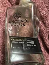 Adictivo EMPTY Reposado Cristalino Tequila Bottle 750ml Unique Design
