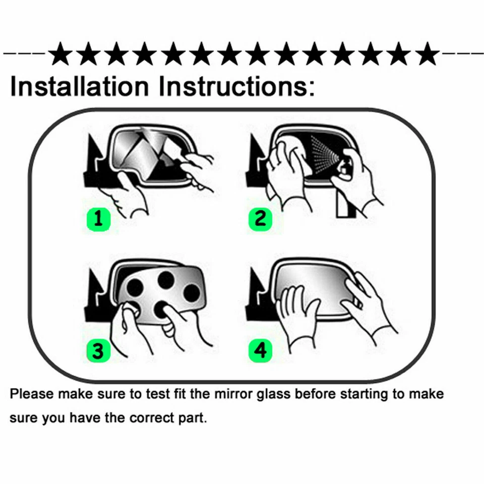 Espejo retrovisor superior de vidrio lado derecho derecho para GMC Savana 1500 2500 3500 2003-2007 reemplazo Foto 4 de 4