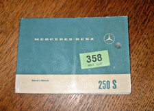 GENUINE MERCEDES 250S OWNERS MANUAL / HANDBOOK. 1965