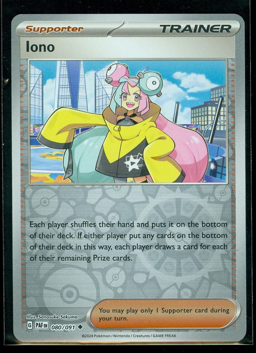 Pokemon IONO 080/091 - Paldean Fates - Rev Holo - MINT