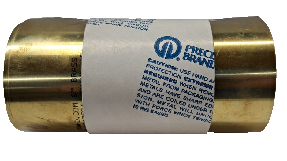 PRECISION BRAND BRASS SHIM STOCK .010 GAUGE 6 PRECISION BRAND BRASS SHIM STOCK .010 GAUGE 6