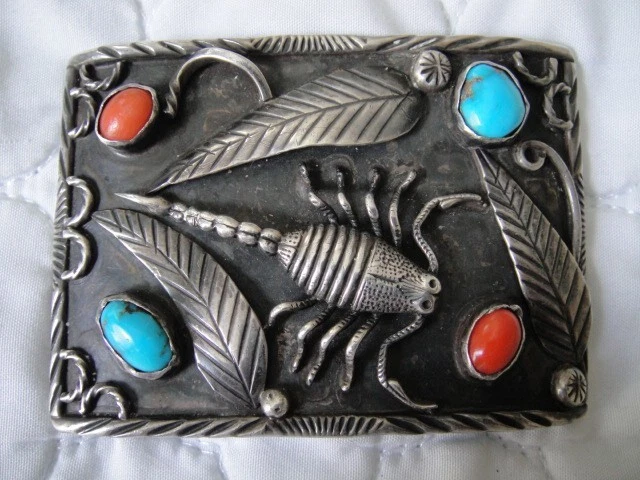 Vintage Sterling Silver Navajo Natural Turquoise Mens Belt B, Estate  Jewelers