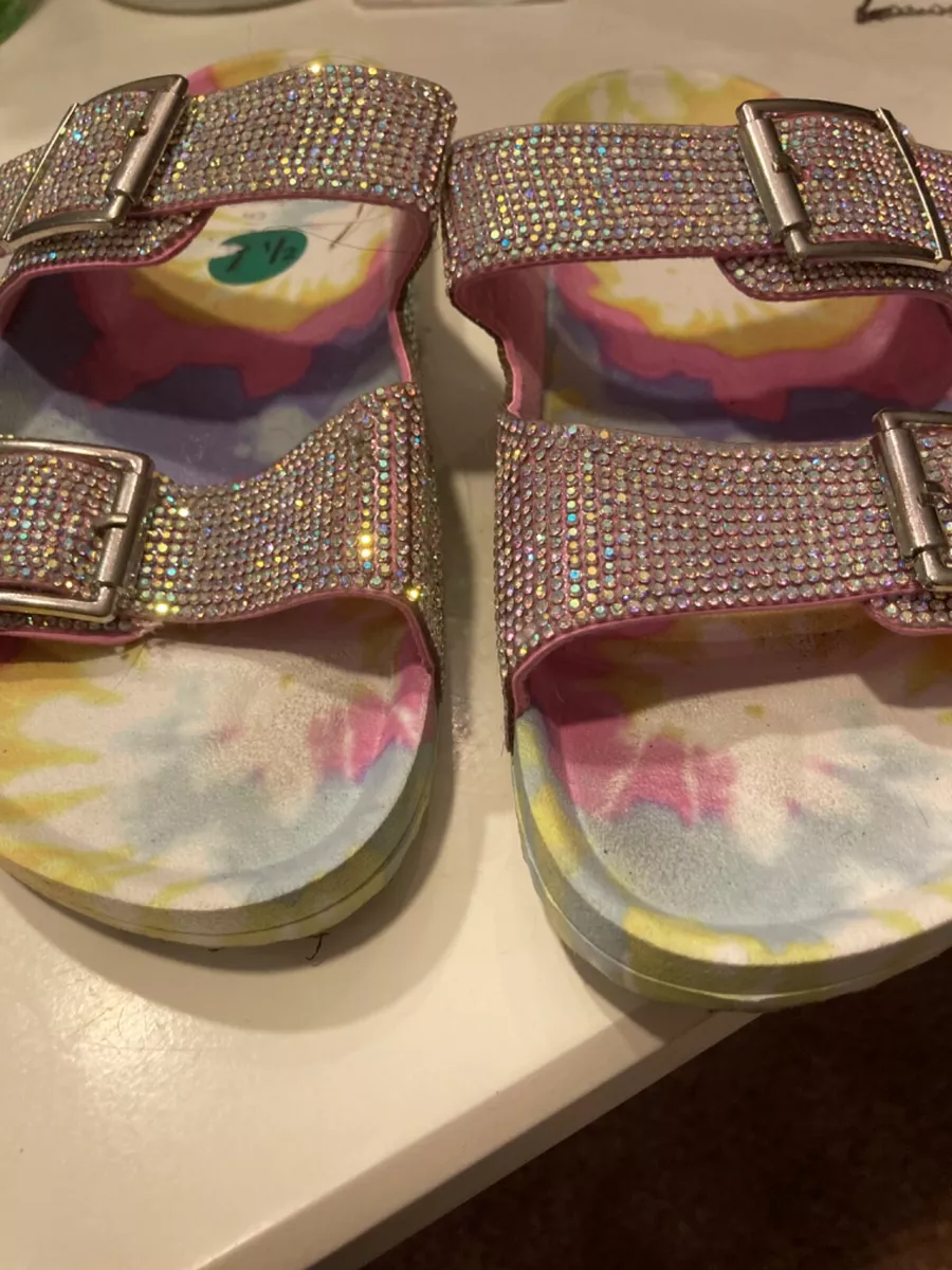 PINK RHINESTONES IN 7.5 BIRKENSTOCK LOOK ALIKE!! | eBay