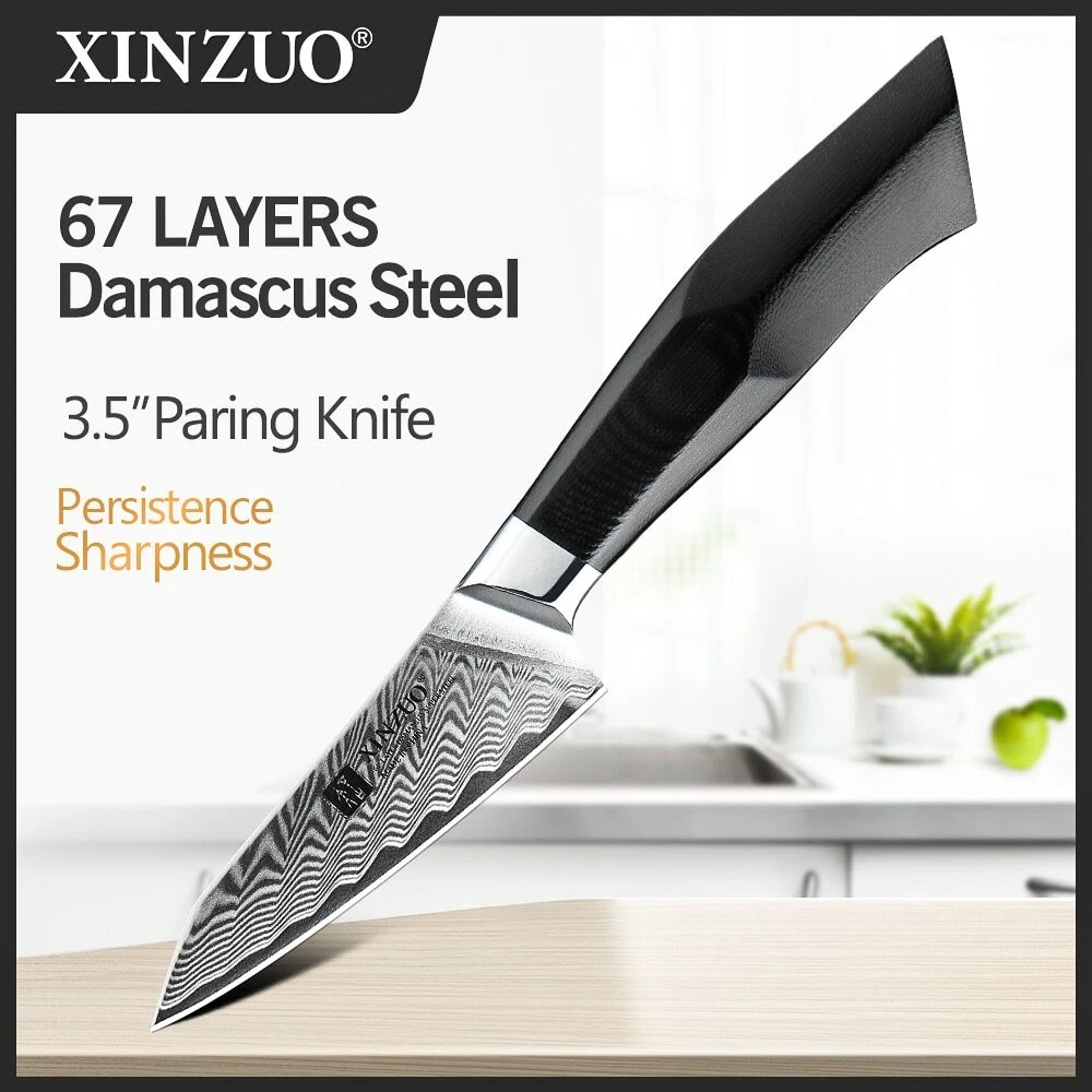 New Paring Knife Damascus Steel G10 Handle Japanese knives VG10 Kitchen Knives