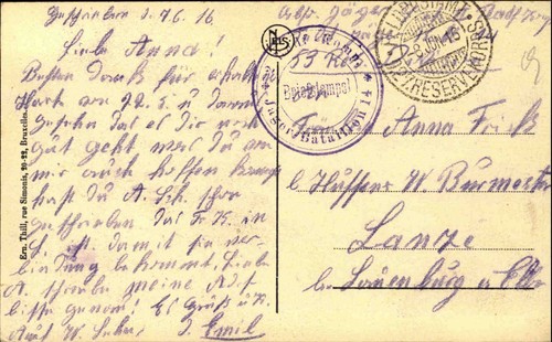 Brüssel Bruxelles Belgien Feldpostkarte 1916 als Feldpost nach Deutschland gel. - Picture 2 of 2