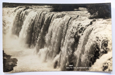 Salto de Juanacatlán Falls Santiago River Jalisco Mexico Vintage RPPC Postcard