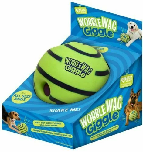 Squeaky Dog Toys for Large Dogs - Dog Puzzle Toys Interactive Dog Toys Wobble Treat Dispensing Dog Toys Tough Dog Chew Toys Large Breed Funny Dog