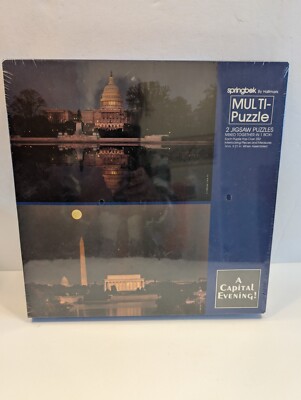NIB Springbok By Hallmark A Capital Evening!! Multi Puzzle USA Made