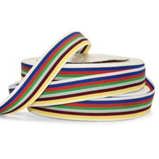 25 Yards Blue Red Green Burgundy Yellow White Grosgrain Ribbon 7/8"W