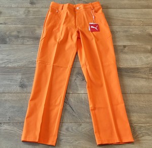 puma orange golf pants