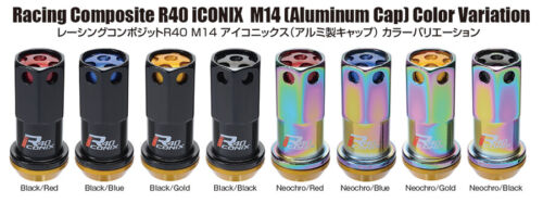 KYO-EI RACING COMPOSITE R40 ICONIX M14 X P1.5 LOCK & NUT (ALU CAP) RIA-14KR