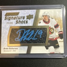 2023-24 Upper Deck Engrained Signature Shots Drake Batherson Rookie /99 #SS-DB