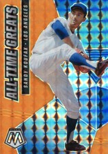 2021 Panini Mosaic All-Time Greats Orange Fluorescent /25 Sandy Koufax #ATG1 HOF