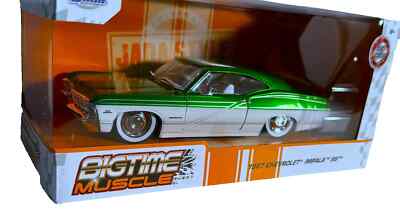 Jada 1:24 Big Time Muscle 1967 Chevrolet Impala SS Green Diecast