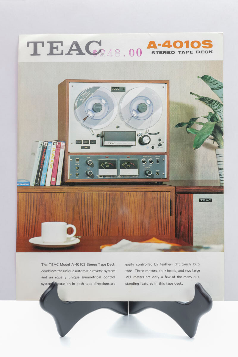 Teac A-4010S Stereo Tape Deck Reel To Reel Ad Sheet with Price