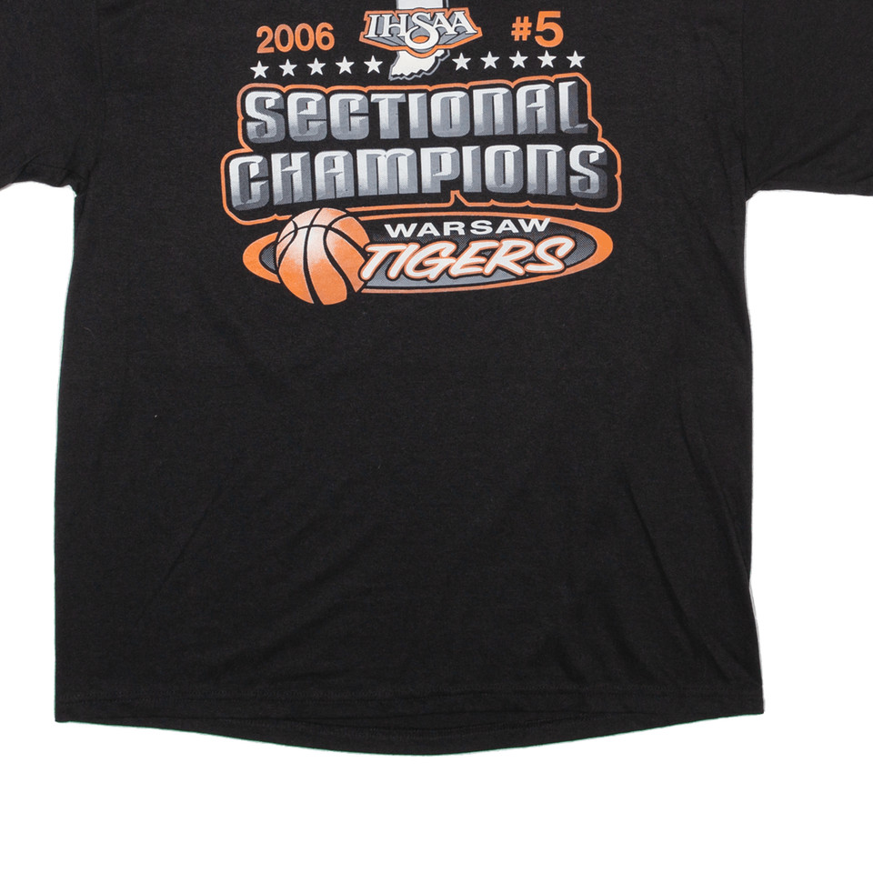 HANES Champions Warsaw Tigers Mens TShirt Black USA L eBay